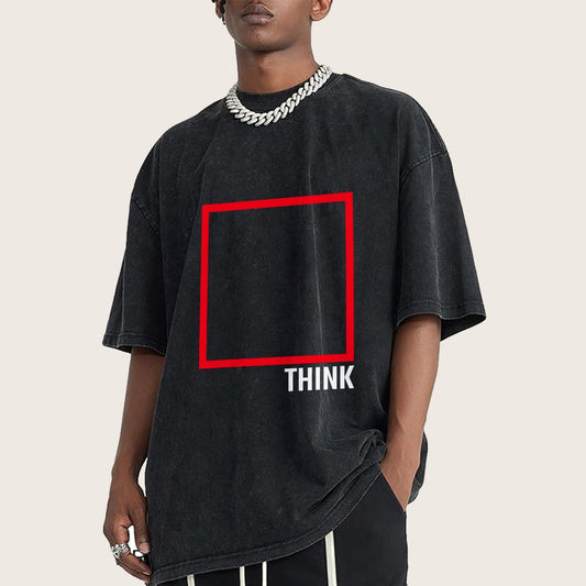 Think Outside The Box Vintage Distressed T-shirt