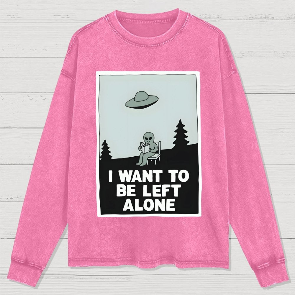 Extraterrestrial Introvert Washed Long Sleeve Tee