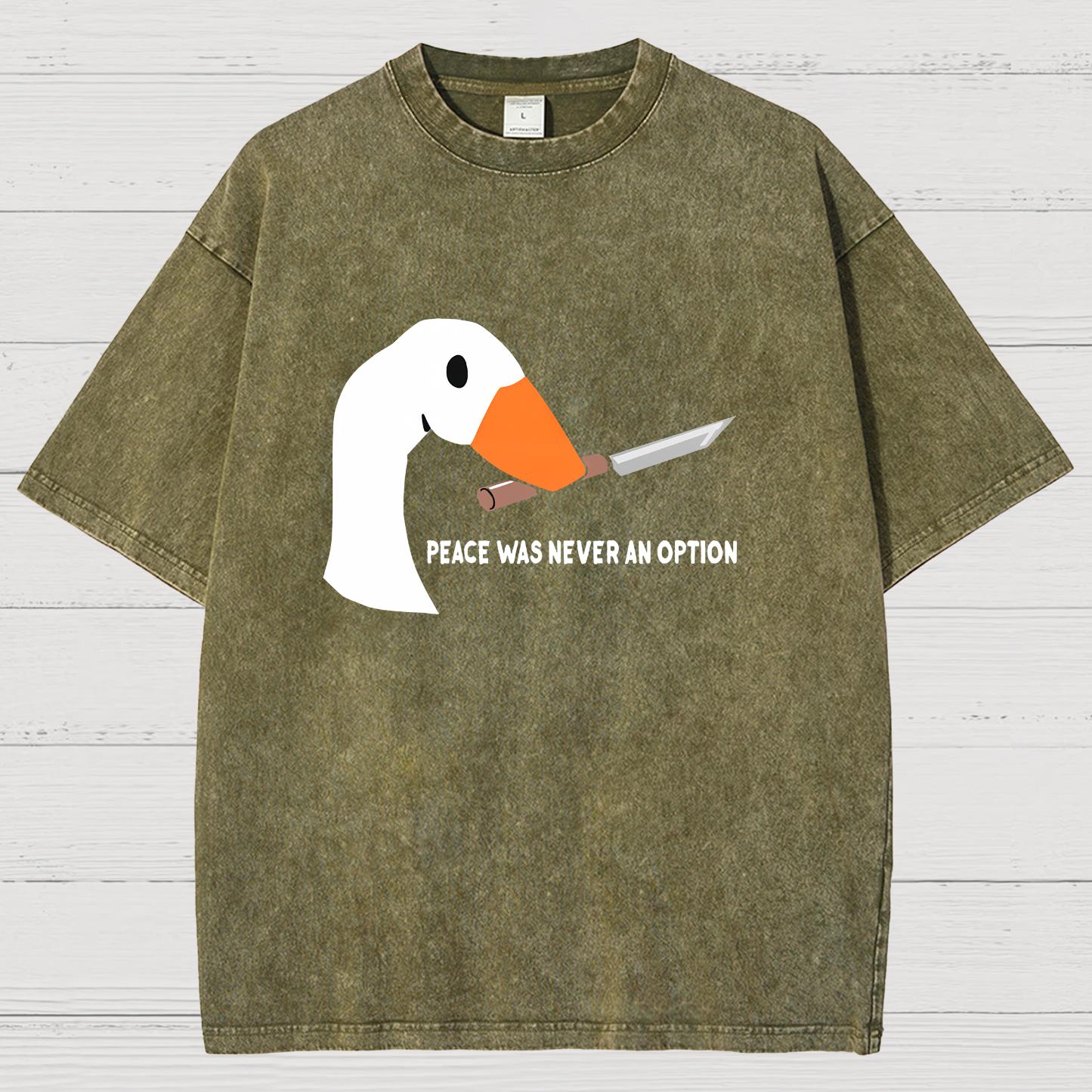 Peace Was Never An Option Vintage Distressed T-shirt