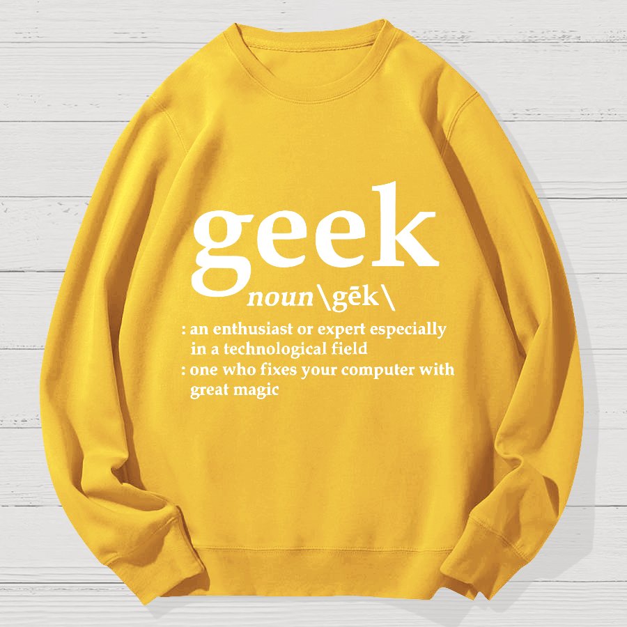 Geek Definition Cotton Sweatshirt