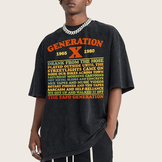 GenX Summer Day Vintage Distressed T-shirt