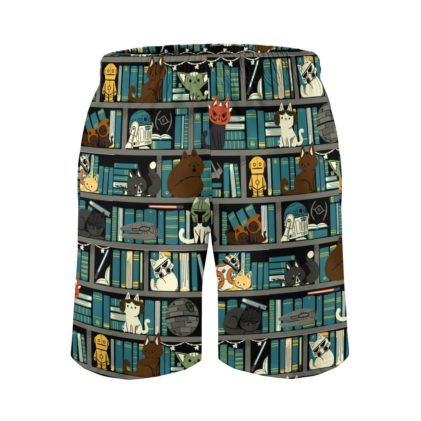Cat Reading Wars Geek Shorts