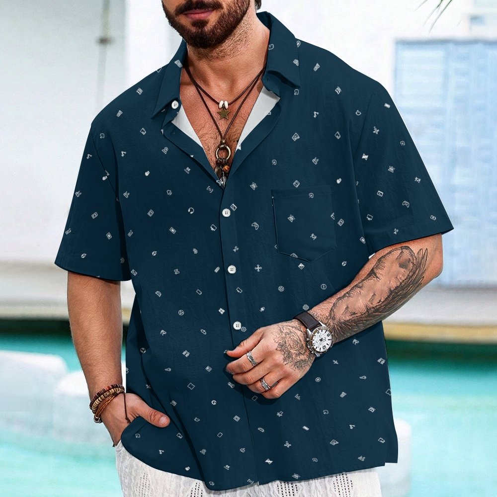IT Icon Blue Geeky Shirt