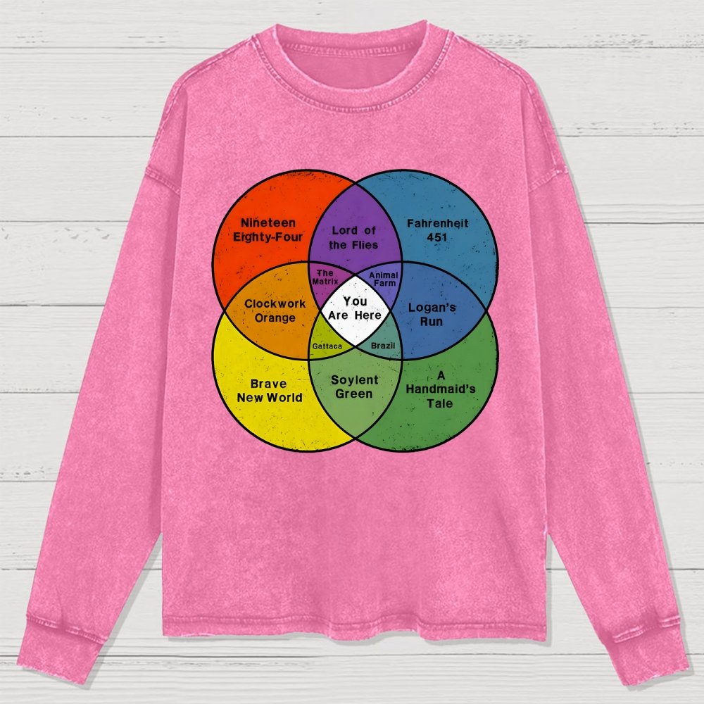 You Are Here Washed Long Sleeve Tee