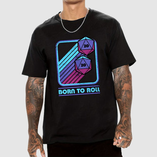 RPG Vintage Born To Roll Geek T-Shirt
