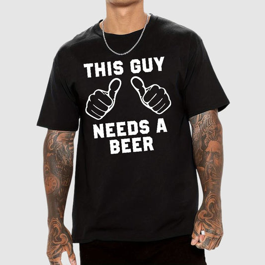 This Guy Needs A Beer Geek T-Shirt