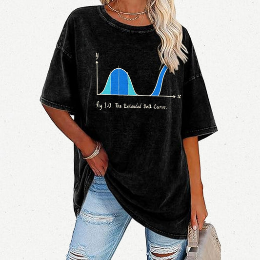 The Extended Bell Curve Vintage Distressed T-shirt
