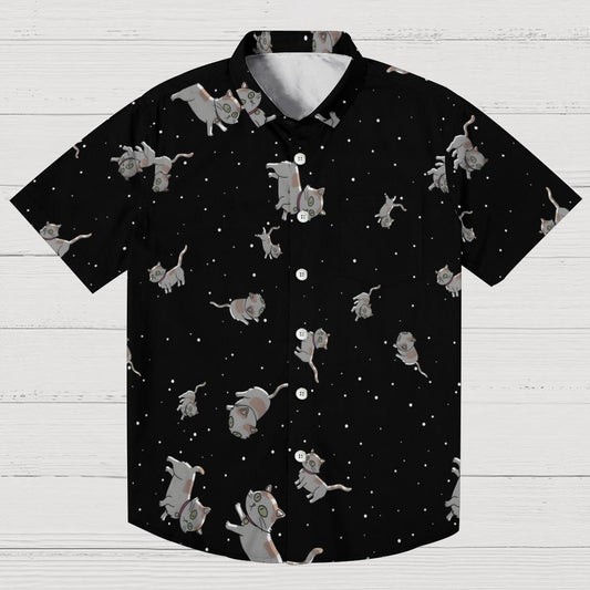 Space Cat Geek Hawaiian Shirt