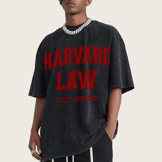 Harvard Law (Just Kidding) Vintage Distressed T-shirt