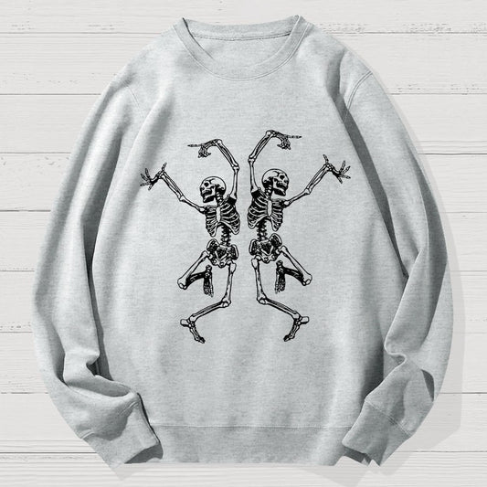 Dancing Skeleton Halloween Geek Cotton Sweatshirt