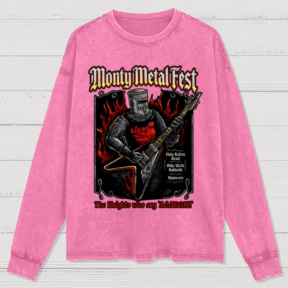 Monty Metal Fest Washed Long Sleeve Tee