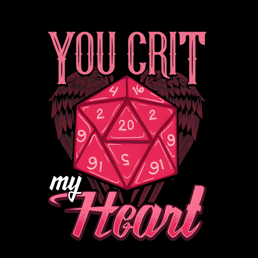 You Crit My Heart Fun Board Game Valentine's Day Nerd T-Shirt