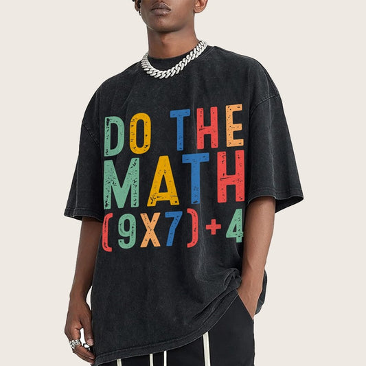 Do The Math 67 Meme Funny Six Seven Vintage Distressed T-shirt