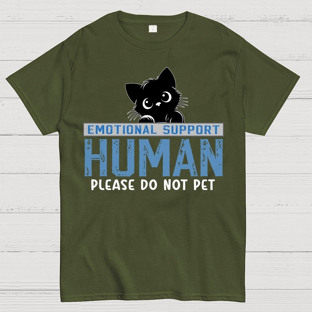 Emotional Support Human Of Cat Geek T-Shirt