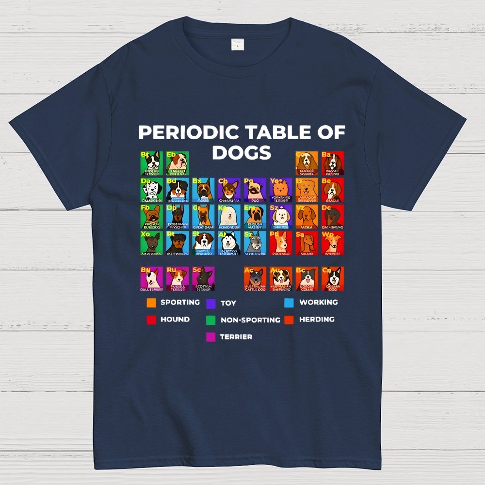 Periodic Table Of Dogs Geek T-Shirt