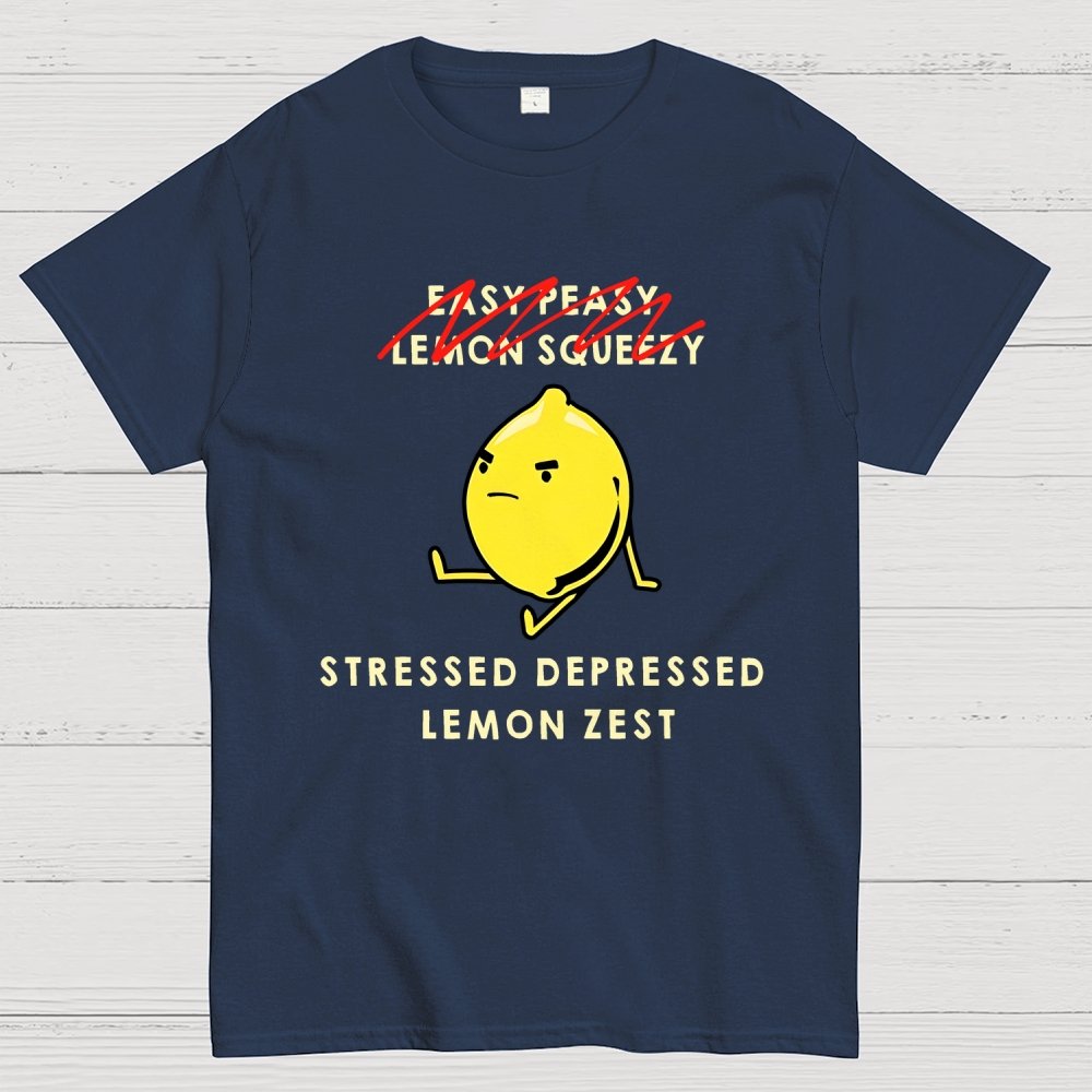 Stressed Depressed Lemon Zest Geek T-Shirt