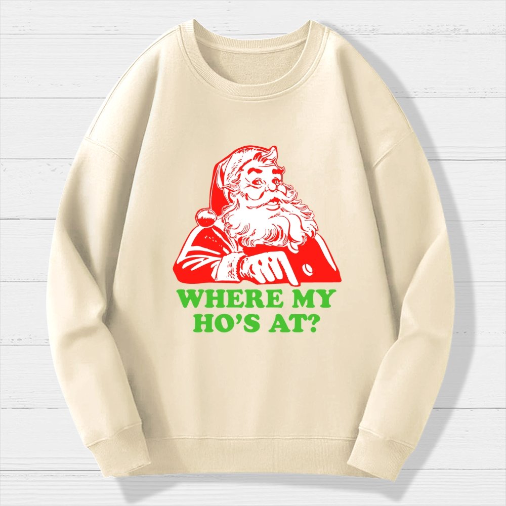 Ho Ho Ho Christmas Geek Cotton Sweatshirt