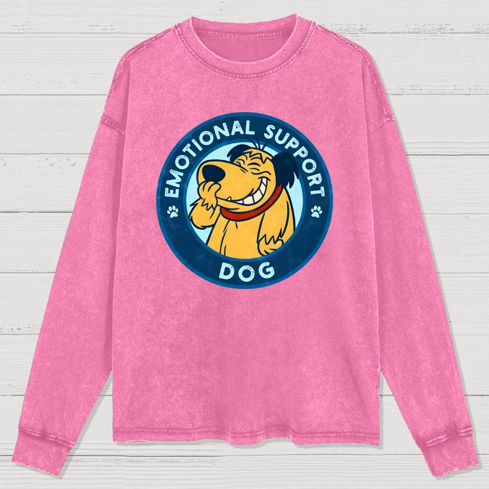 Dog Support Or Not? Washed Long Sleeve Tee