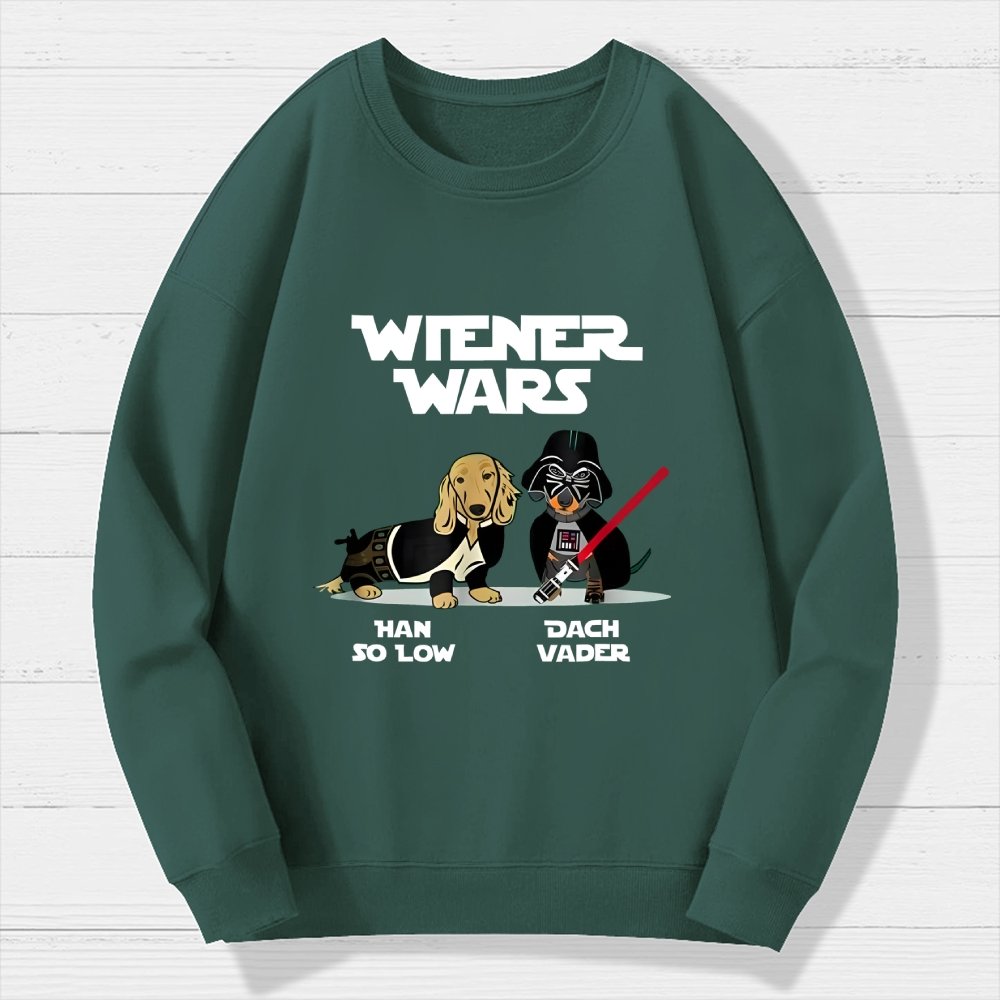 Wiener Wars Funny Dachshund Geek Cotton Sweatshirt