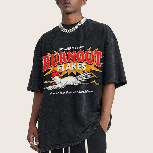 Burnout Flakes Vintage Distressed T-shirt