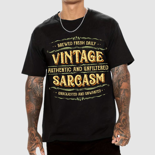 Vintage Authentic And Unfiltered Sarcasm Geek T-Shirt