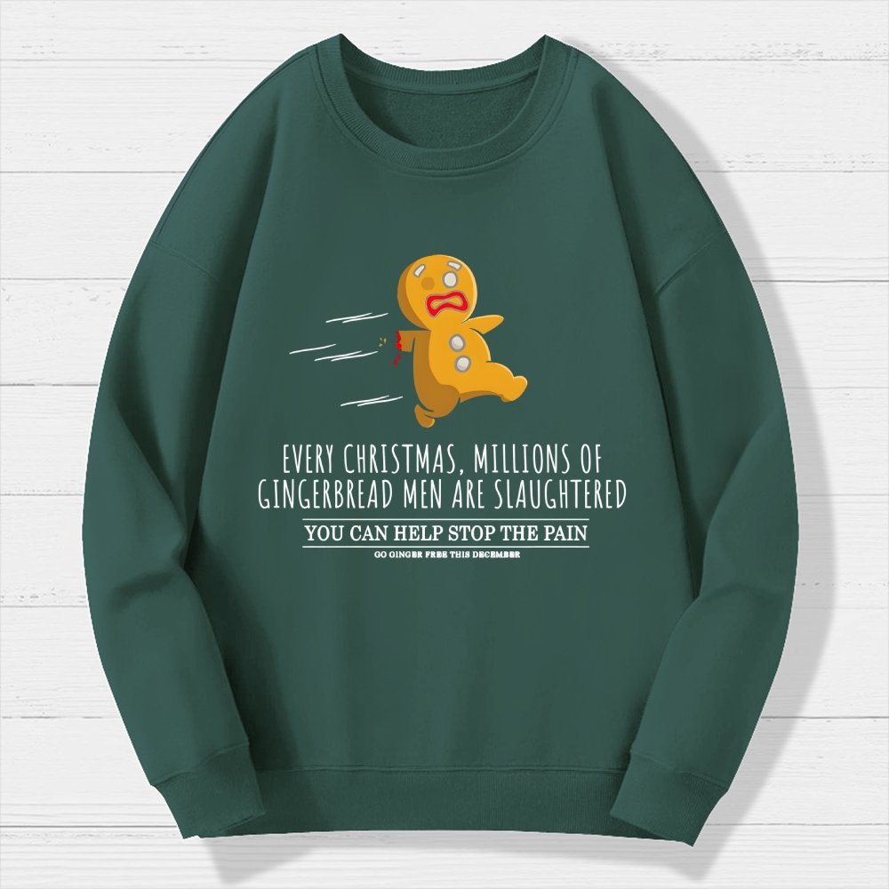Gingerbread Man Geek Cotton Sweatshirt