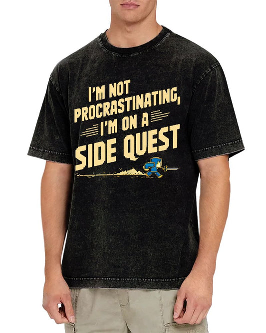 I'm Not Procrastinating, I'm on a Side Quest Vintage Distressed T-shirt