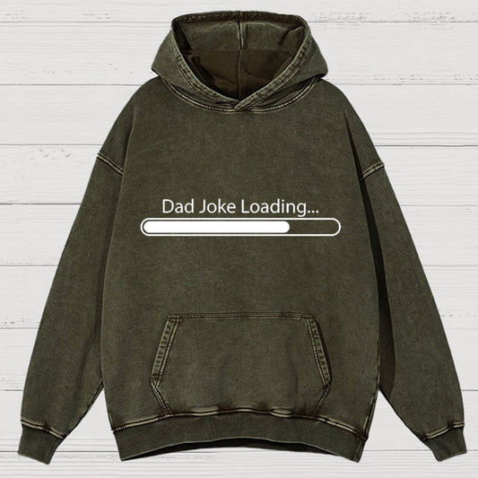 Dad Joke Loading Funny Dad Cotton Vintage Distressed Hoodie