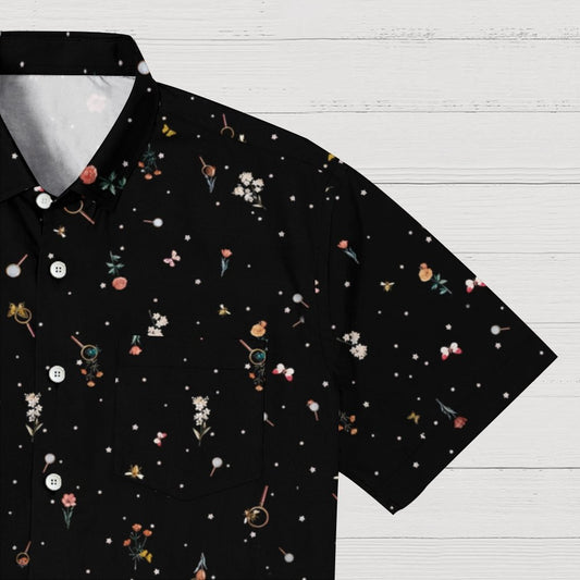 Magnifying Glass Flower Geeky Shirt