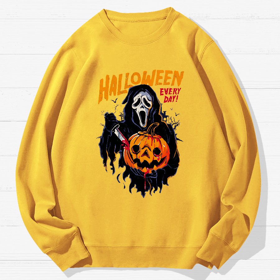 Every Day Is Halloween Geek Cotton Sweatshirt