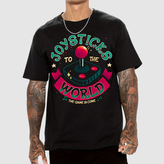 Joysticks To The World Geek T-Shirt