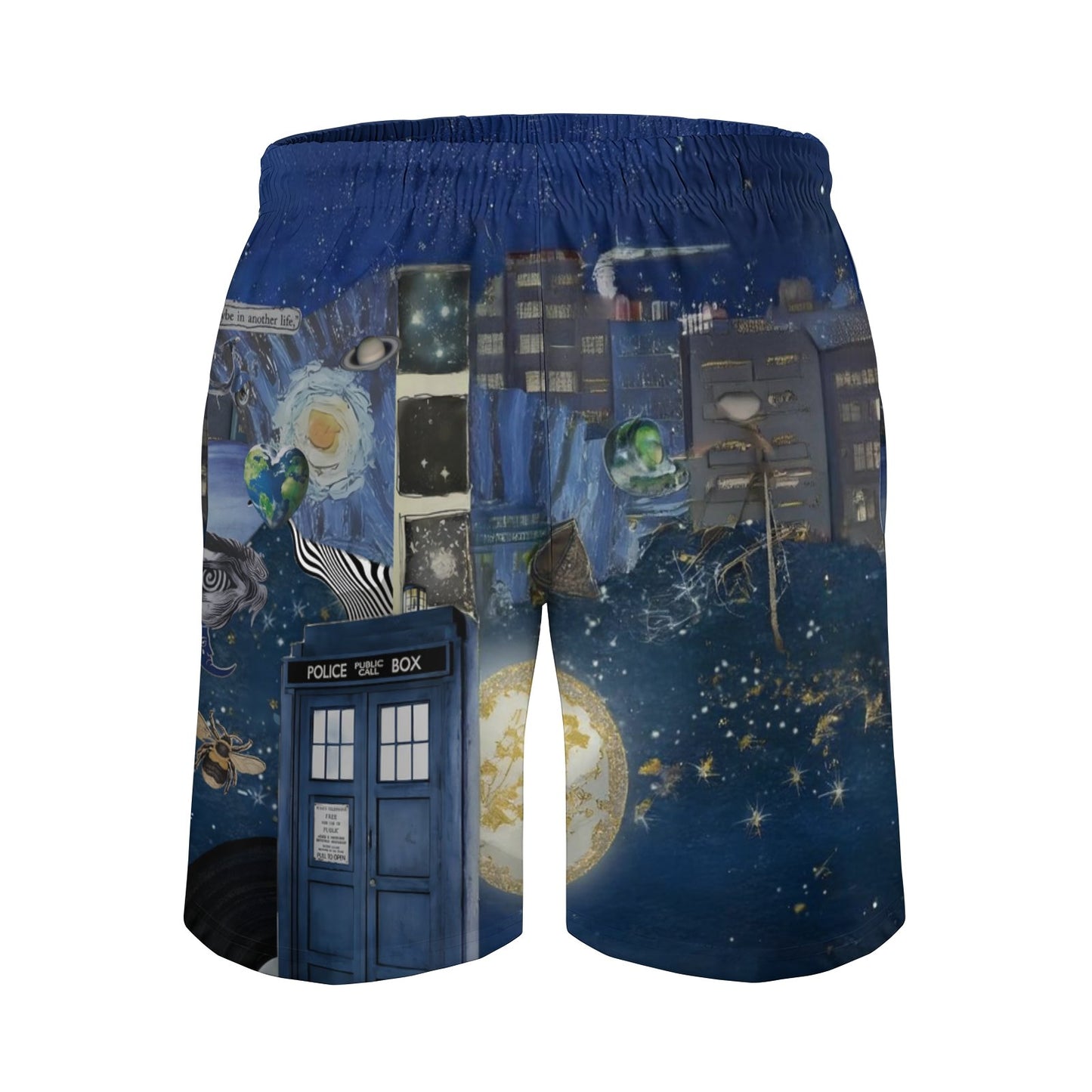 Starry Phone Booth Geek Shorts