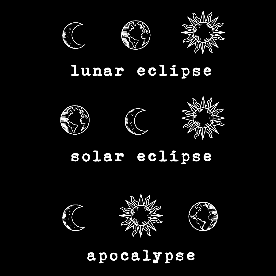 Lunar Eclipse Solar Eclipse Apocalypse Geek T-Shirt