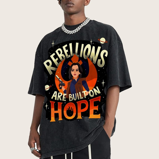 Rebellions Are Built on Hope Vintage Distressed T-shirt