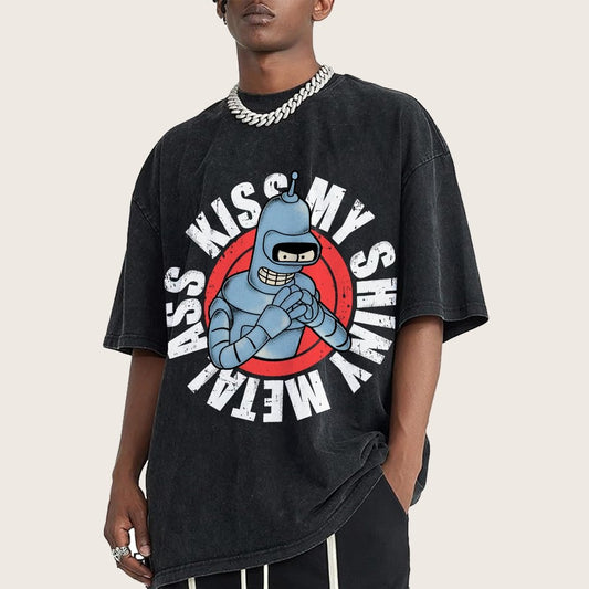 Kiss My Shiny Vintage Distressed T-shirt