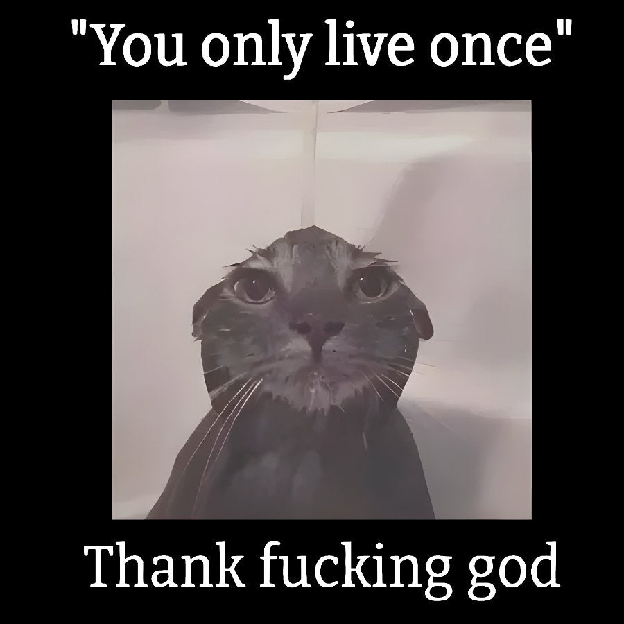 You only live once Thank fucking god Geek T-Shirt