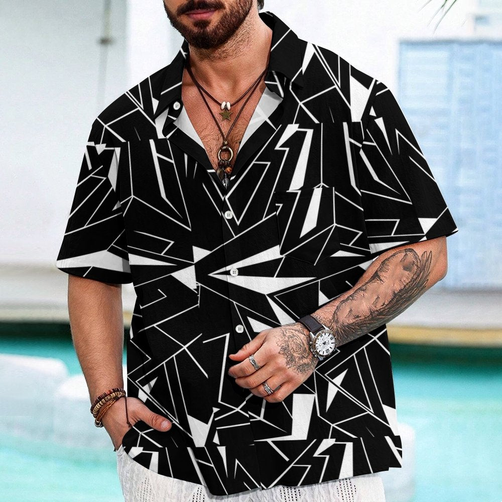 Geometric line Geek Hawaiian Shirt