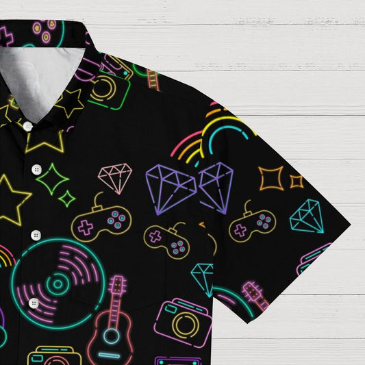 Cool Music Graphic Print Geek Shirt