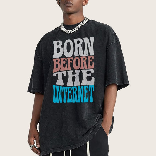 Born Before the Internet Vintage Distressed T-shirt