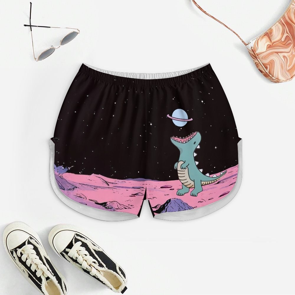 Dinosaurs Eat The Moon Women's Geek Suspender Cami Set