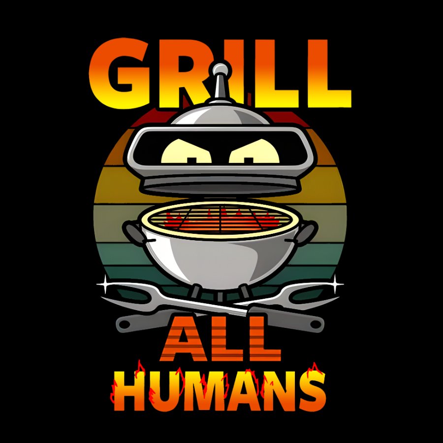 Grill All Humans Geek T-Shirt