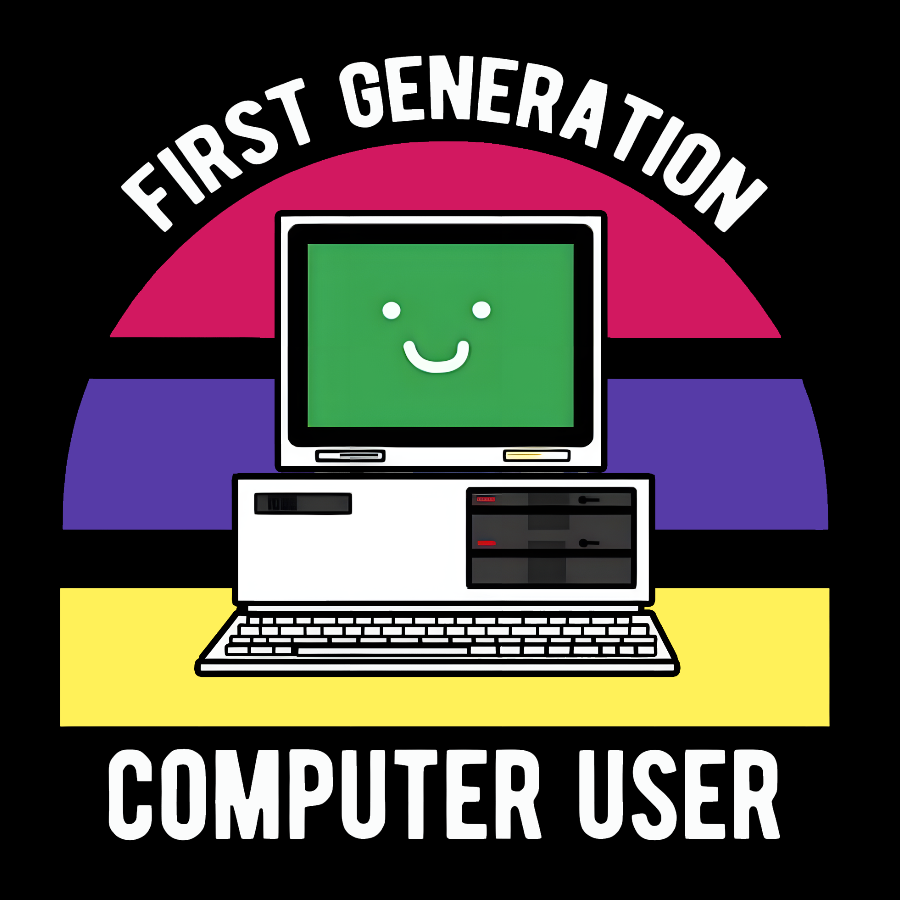First Generation Computer User Geek T-Shirt
