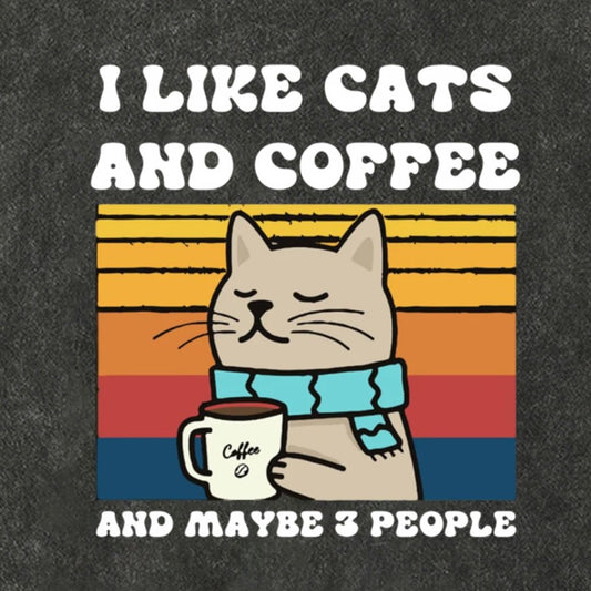 I Like Cats And Coffee And Maybe 3 People Funny Nerd Cotton Hat