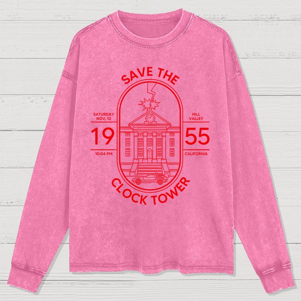 Save the Time Marker Washed Long Sleeve Tee