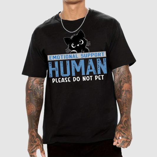 Emotional Support Human Of Cat Geek T-Shirt
