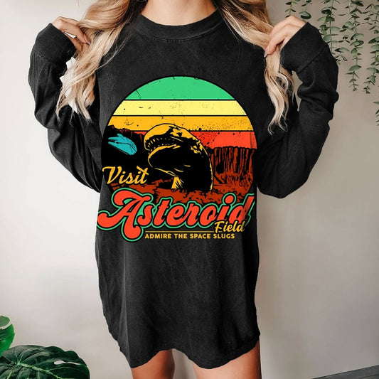 Visit the Asteroid Field Washed Long Sleeve Tee