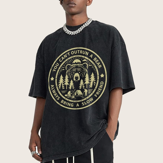 You Can't Outrun A Bear Vintage Distressed T-shirt