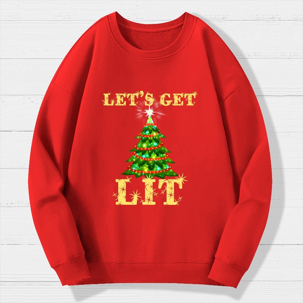 Let's Get Lit Geek Cotton Sweatshirt