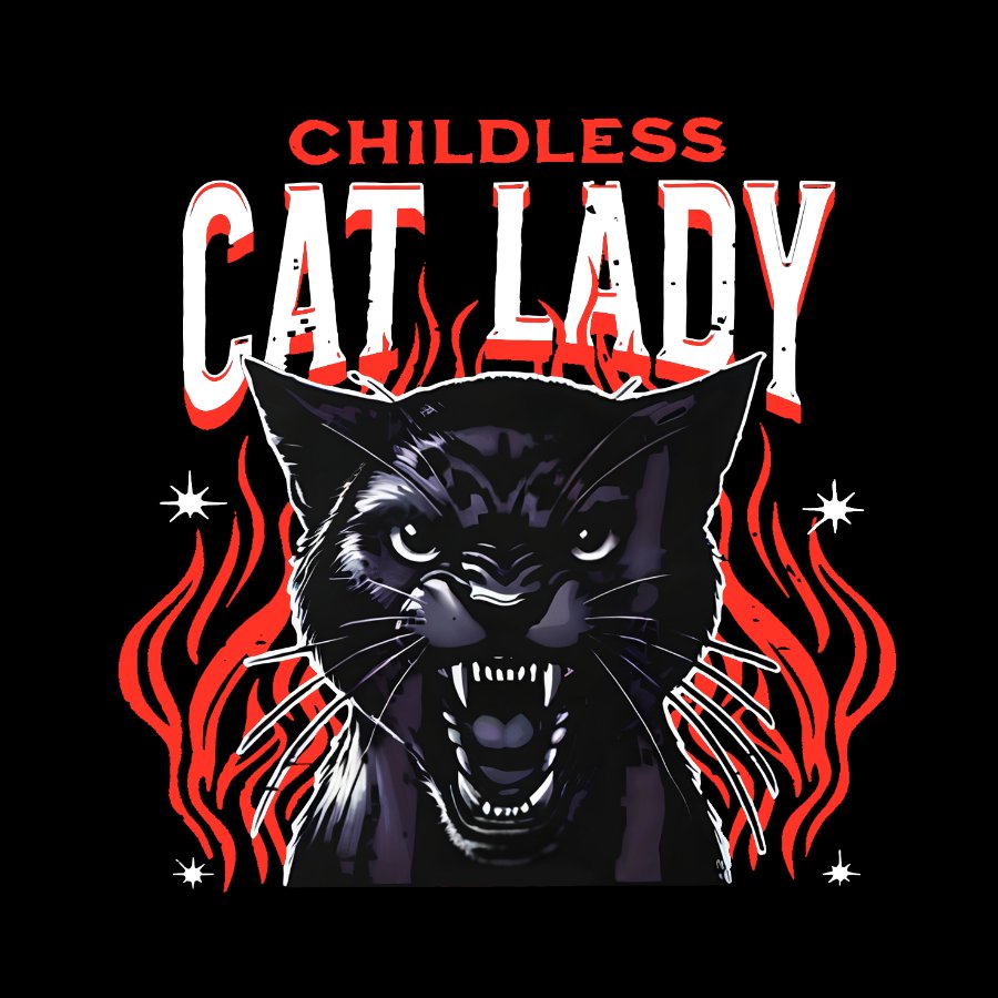 Childless Cat Lady Cat Ladies Nerd T-Shirt