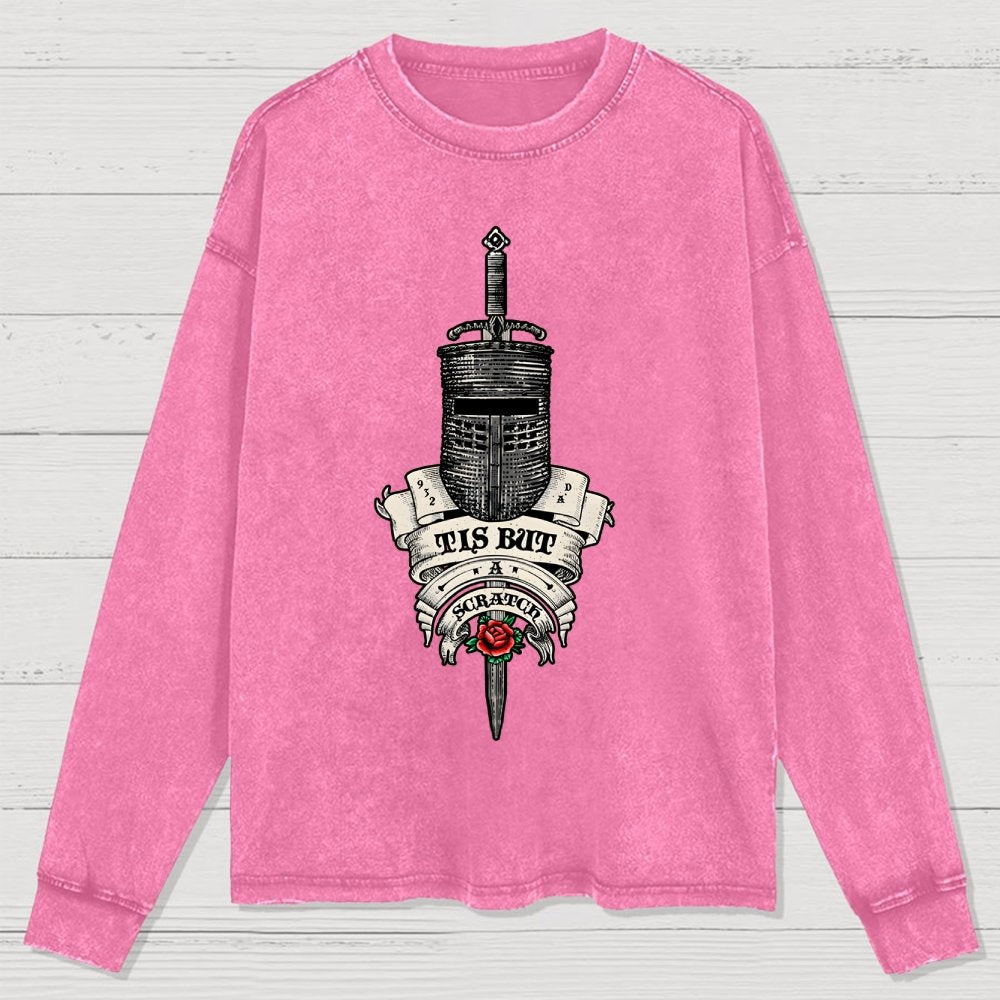 It is but a scratch Washed Long Sleeve Tee